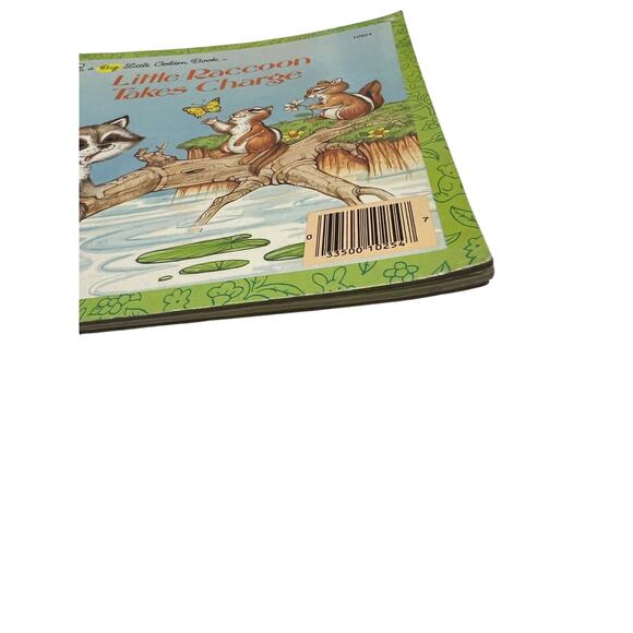 Vintage 1986 Little Raccoon Takes Charge Big Little Golden Book - Picture 3 of 5